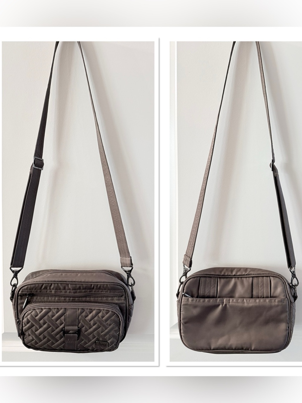 LUG Carousel Crossbody/Belt Bag/Chest Bag, Walnut/Taupe